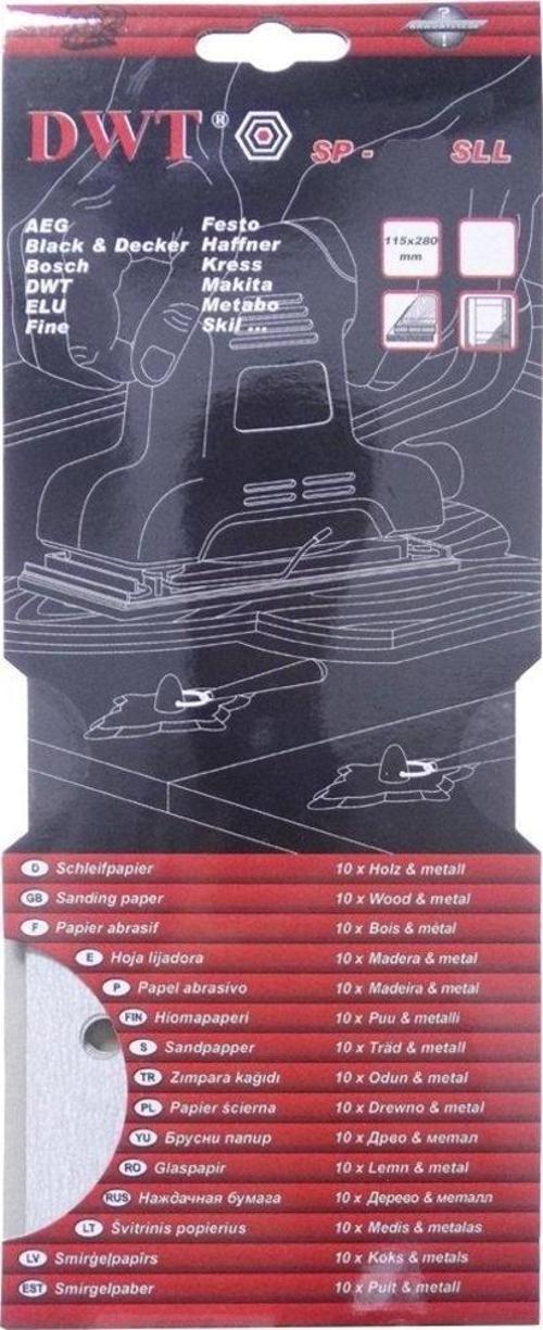 SP-40SLL Dikdörtgen Delikli Zımpara Kağıdı 115x280mm 40 Kum