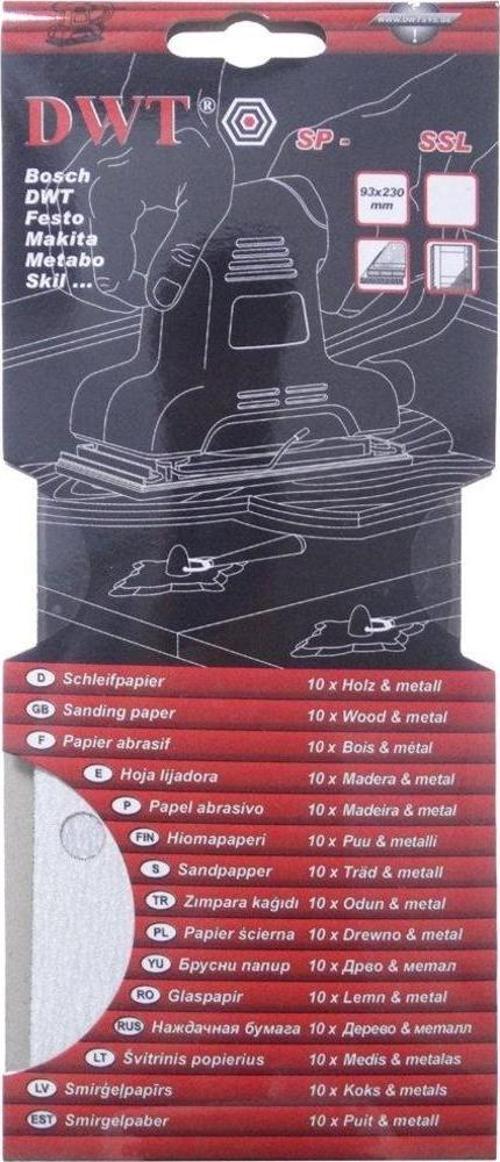 SP-40SSL Dikdörtgen Delikli Zımpara Kağıdı 93x230mm 40 Kum