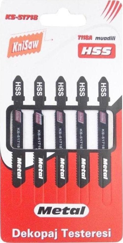 KS51718 Dekupaj Testere Bıçağı 75mm 5 Parça - Metal