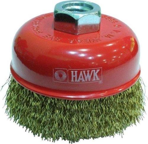HA10113 Çanak Fırça Sarı Dalgalı Telli M14 Vidalı 75mm