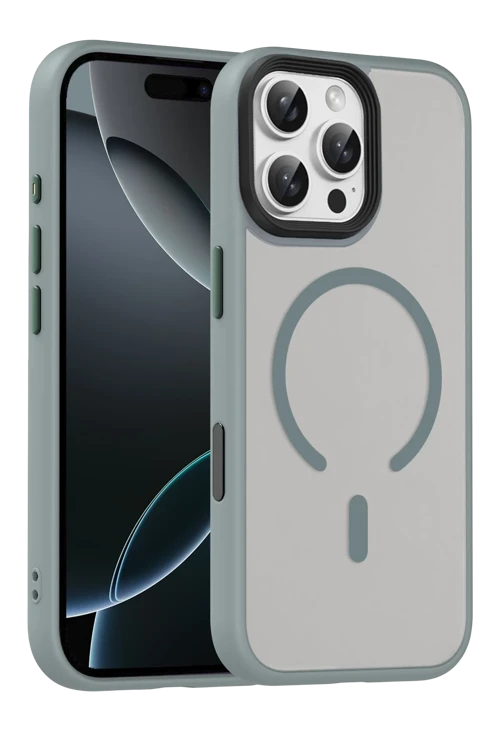 Apple iPhone 16 Pro Max Megane Magsafe Kapak - Titan Gri