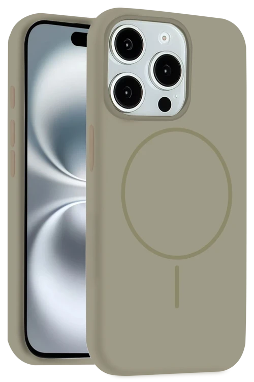Apple iPhone 15 Pro Max Kılıf Jully Magsafe Kapak - Çöl Titanyum