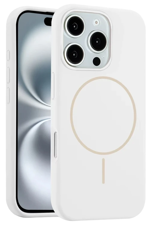 Apple iPhone 16 Pro Max Kılıf Jully Magsafe Kapak - Beyaz