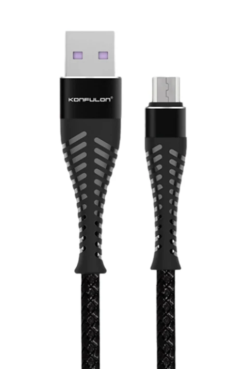 S61 Micro USB Kablo 1.2M 2.1A - Siyah