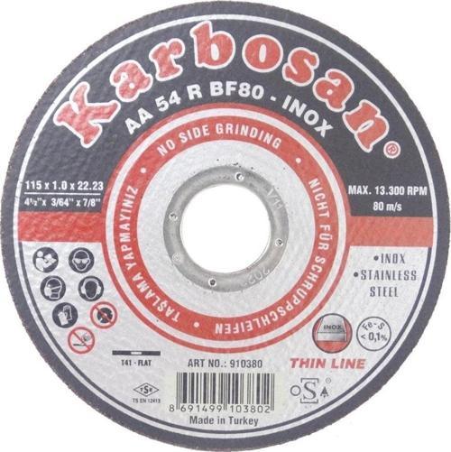 910380 AA 54 R BF80 Metal Kesme Diski Inox 115x1.0x22.23mm