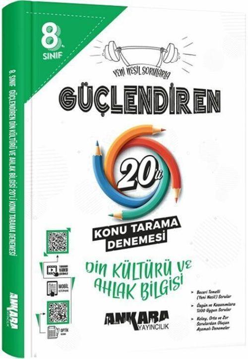 8. Sınıf Din Kültürü ve Ahlak Bilgisi Güçlendiren 20 Konu Tarama Denemesi Ankara Yayıncılık