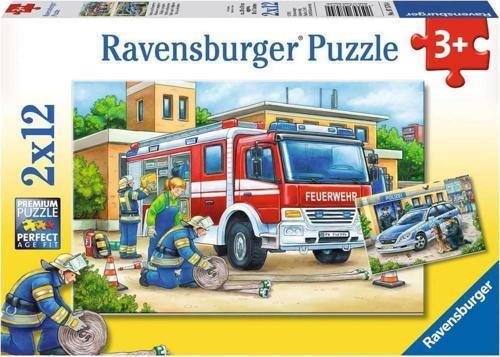 2x12 Parça Puzzle Polis ve İtfaiye Çocuk 75744
