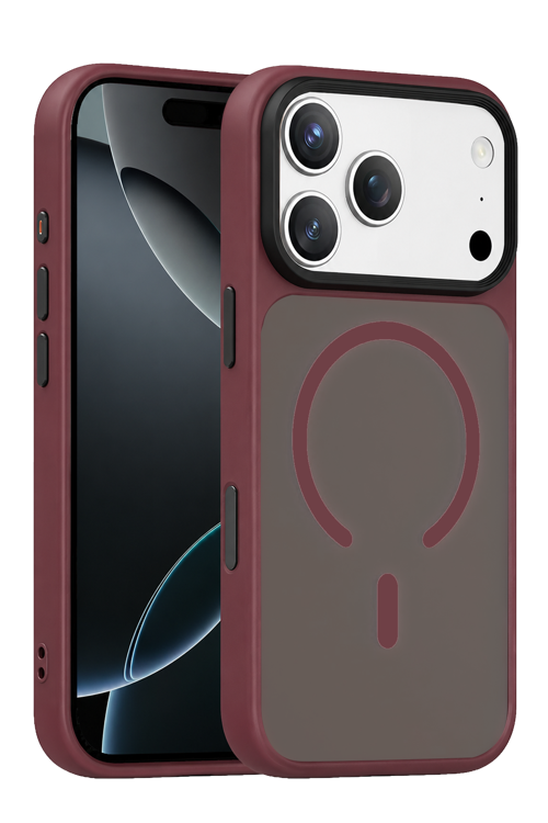 Apple iPhone 18 Pro Megane Magsafe Kapak - Bordo