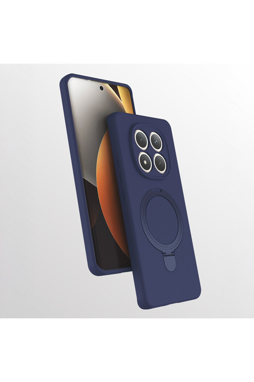 Redmi Note 15 5G Kılıf M-Safe Şarj Özellikli Standlı Btbm Samara Kapak - Lacivert