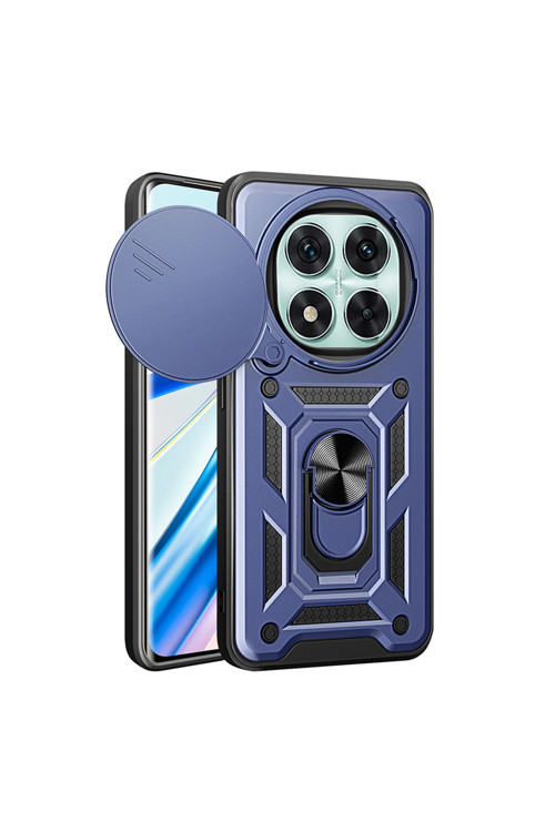Xiaomi Redmi Note 14 Pro 5G Kılıf Sürgülü Kamera Koruyucu Manyetik Standlı Tank Koruma Butam