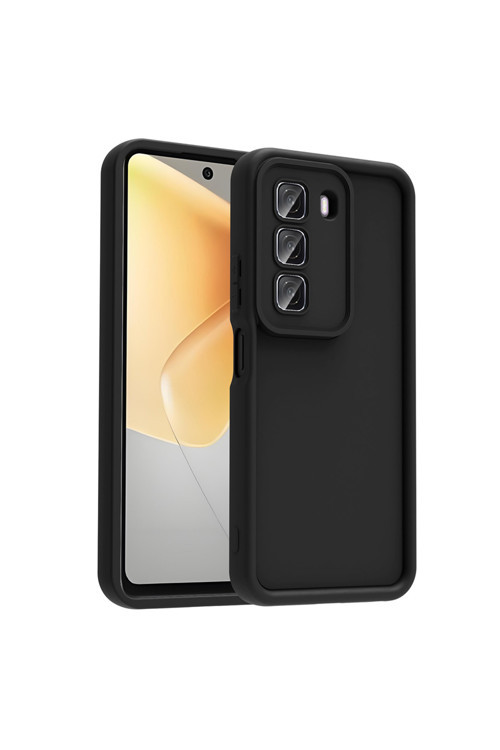 İnfinix Hot 50 4G Kılıf Kamera Korumalı Ananas Kapak - Siyah