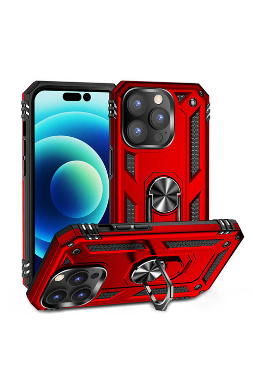 İphone 14 Pro Kılıf Kamera Koruyucu Manyetik Standlı Tank Koruma Butam