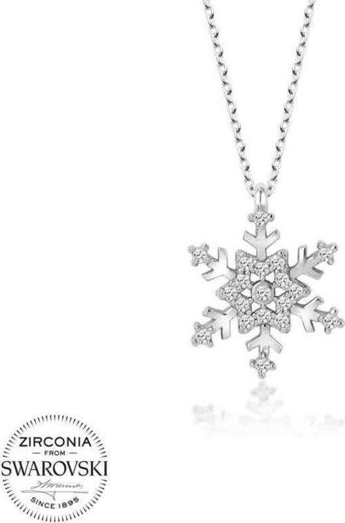 Swarovski Taşlı Gümüş Kartanesi Bayan Kolye
