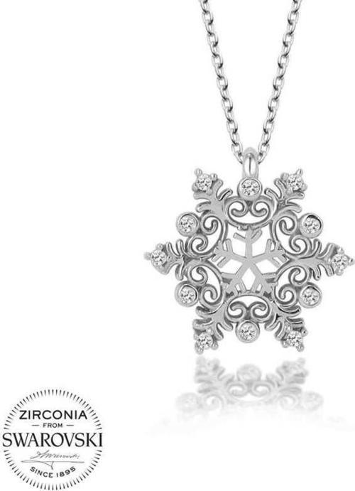 Swarovski Taşlı Gümüş Kartanesi Bayan Kolye