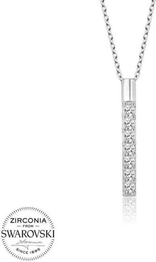 Swarovski Taşlı Gümüş Yeditaş Bayan Kolye