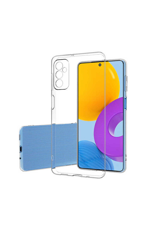 Galaxy M52 Kılıf Süper Silikon Kapak - Renksiz