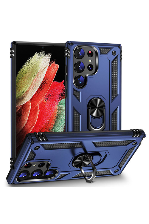 Galaxy S23 Ultra Kılıf Kamera Koruyucu Manyetik Standlı Tank Koruma Butam