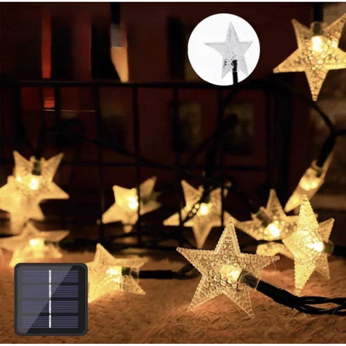 7Mt 50 Led Yıldız Gün Işığı Aydınlatma (8 Fonksiyon, Solar Panel)