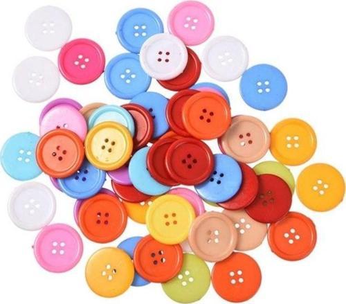 Yuvarlak Renkli Düğmeler 30 gr.