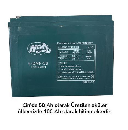 NCR AKÜ 12V 100AH E BİKE AKÜ - 16.5 Kg