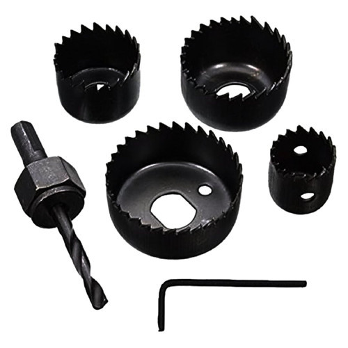 6 PARÇA BUAT AÇMA PANÇ SETİ 32-38-44-54MM & 3/8 HEX ANAHTAR METAL AHŞAP PLASTİK DELİK AÇMA