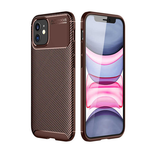 iPhone 12 Uyumlu NVTH Negro Silikon Kılıf-Kahverengi
