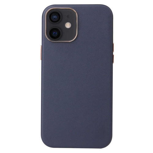 iPhone 12 Uyumlu NVTH Leathersafe Wireless Kılıf-Lacivert