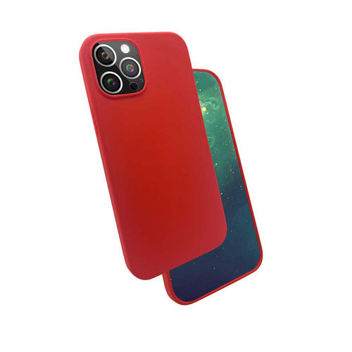 iPhone 12 Pro Uyumlu NVTH Silk Silikon-Kırmızı