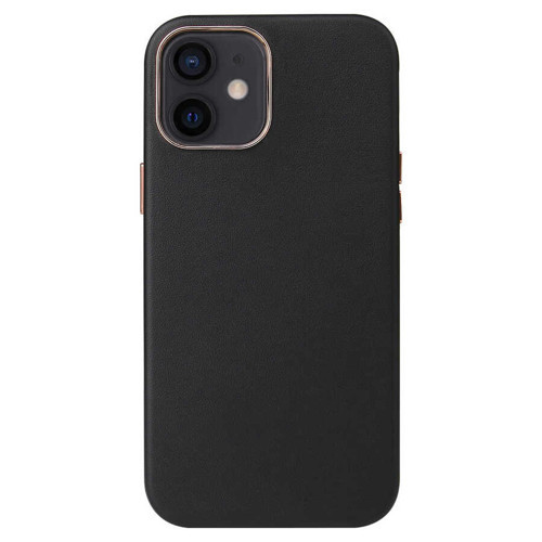 iPhone 12 Uyumlu NVTH Leathersafe Wireless Kılıf-Siyah