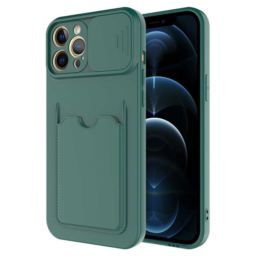 iPhone 12 Pro Max Uyumlu NVTH Kartix Kılıf-Koyu Yeşil