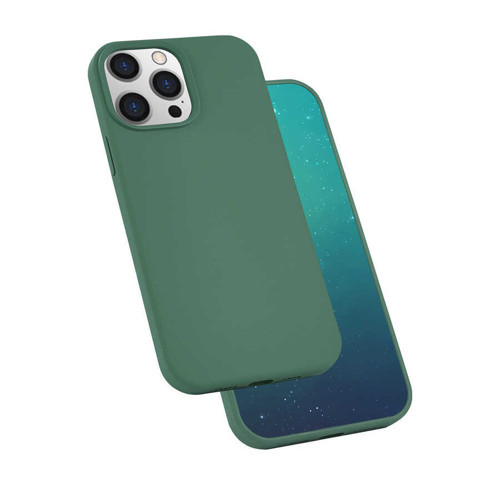 iPhone 13 Pro Max Uyumlu NVTH Silk Silikon-Koyu Yeşil
