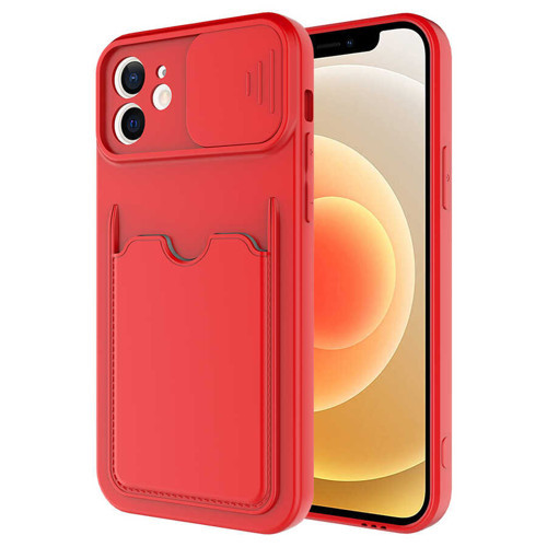 iPhone 12 Mini Uyumlu NVTH Kartix Kılıf-Kırmızı