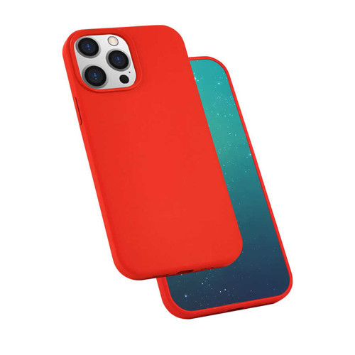 iPhone 13 Pro Max Uyumlu NVTH Silk Silikon-Kırmızı