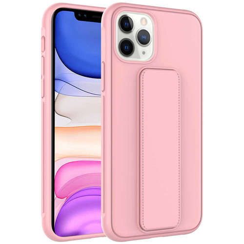 iPhone 11 Pro Max Uyumlu NVTH Qstand Kılıf-Pembe