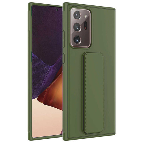 Galaxy Note 20 Ultra Uyumlu NVTH Qstand Kılıf-Koyu Yeşil
