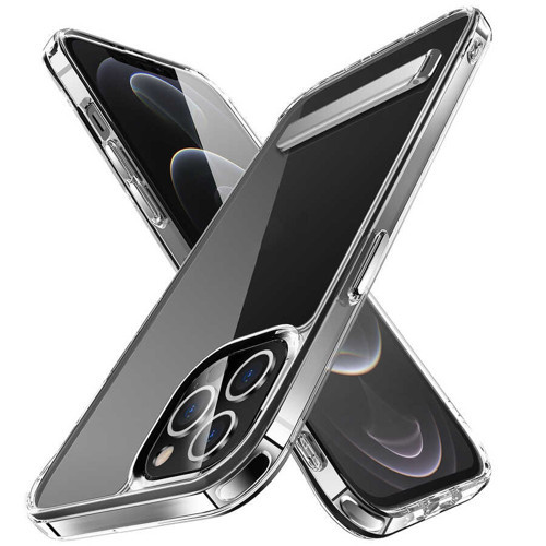 iPhone 12 Pro Uyumlu Standlı Şeffaf Silikon NVTH L-Stand Kılıf-Renksiz