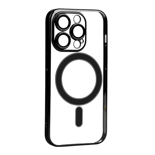 iPhone 14 Pro Uyumlu Kamera Korumalı Magsafe Sert PC NVTH Porto Kılıf-Siyah