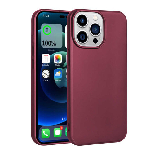 iPhone 14 Pro Max Uyumlu NVTH Premier Silikon Kılıf-Mürdüm