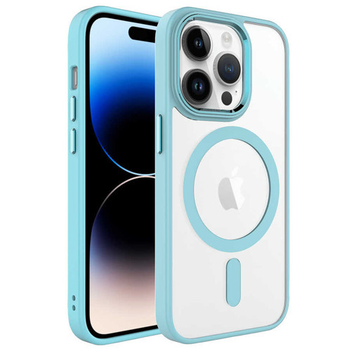 iPhone 14 Pro Max Uyumlu Wireless Şarj Özellikli NVTH Krom Magsafe Silikon Kılıf-Yeşil