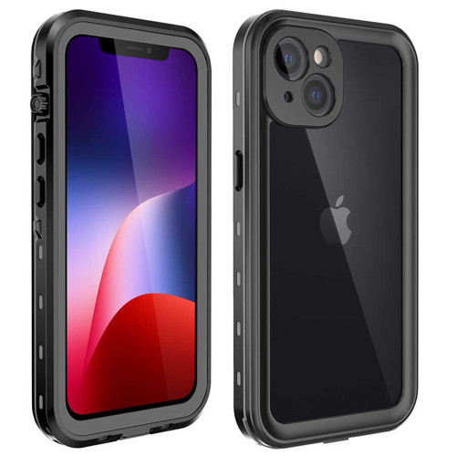 iPhone 13 Mini Uyumlu NVTH 1-1 Su Geçirmez Kılıf-Siyah