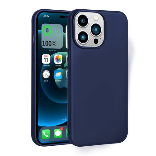 iPhone 14 Pro Max Uyumlu NVTH Premier Silikon Kılıf-Lacivert