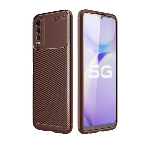 Vivo Y20S Kılıf NVTH Negro Silikon Kapak - Kahverengi