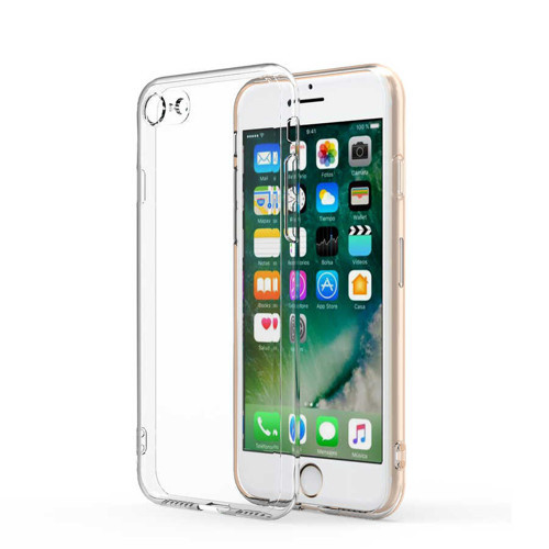 iPhone 8 Kılıf NVTH Kamera Korumalı Süper Silikon Kapak - Renksiz