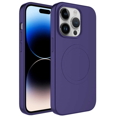 iPhone 12 Pro Uyumlu Magsafe Wireless Şarj Özellikli Pastel Renk Silikon NVTH Plas Kılıf-Mürdü