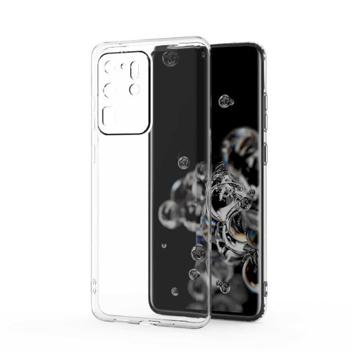Galaxy S20 Ultra Kılıf NVTH Kamera Korumalı Süper Silikon Kapak - Renksiz