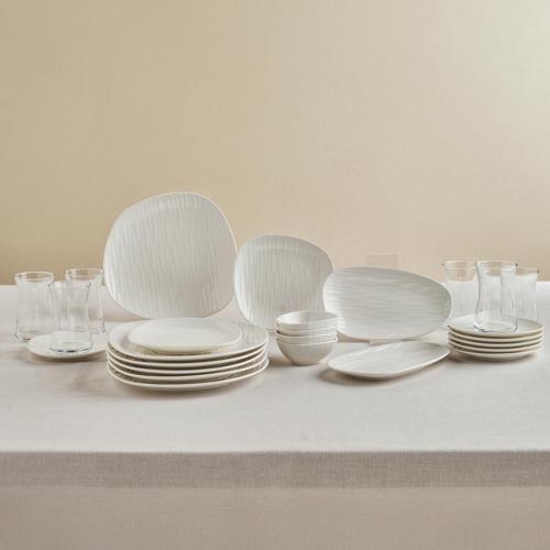 Forever Bone Oyster 26 Parça 6 Kişilik Kahvaltı Takımı