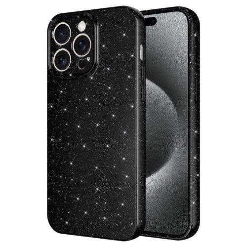 iPhone 15 Pro Max Uyumlu Kamera Korumalı Simli Lüks NVTH Koton Kılıf-Siyah