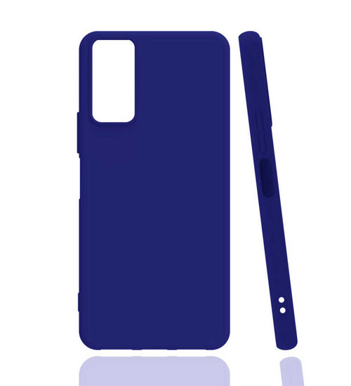 Galaxy A03S Kılıf NVTH Biye Silikon - Mavi