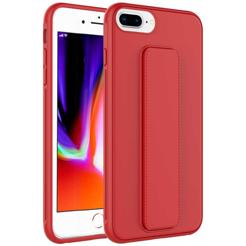 iPhone 8 Plus Kılıf NVTH Qstand Kapak - Kırmızı