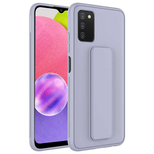 Galaxy A03S Kılıf NVTH Qstand Kapak - Gri
